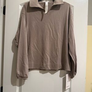 Lululemon Athletica softstream pique Beige Long Sleeve oversized Top